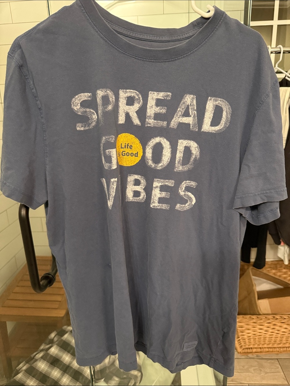 Life Is Good Blue 'Spread Good Vibes' Graphic Tee